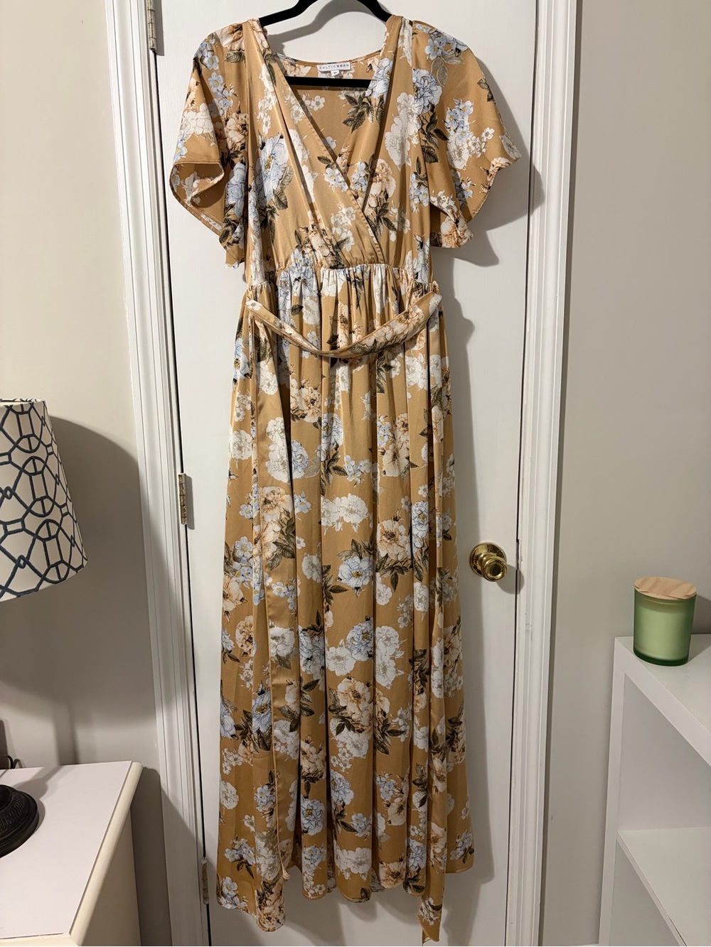 Baltic Born Tan Floral Maxi Dress